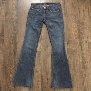 Vintage bebe Y2K Low Rise Boot Cut Jeans Size 27 Long Inseam Flare Denim
